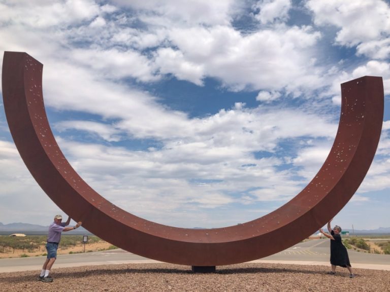 Spaceport America Genesis sculpture at the entrance