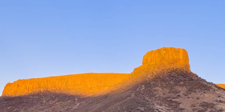 Table Mountain at sunset