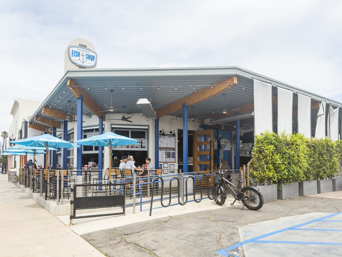 Best places to eat in Oceanside - The Fish Shop exterior.