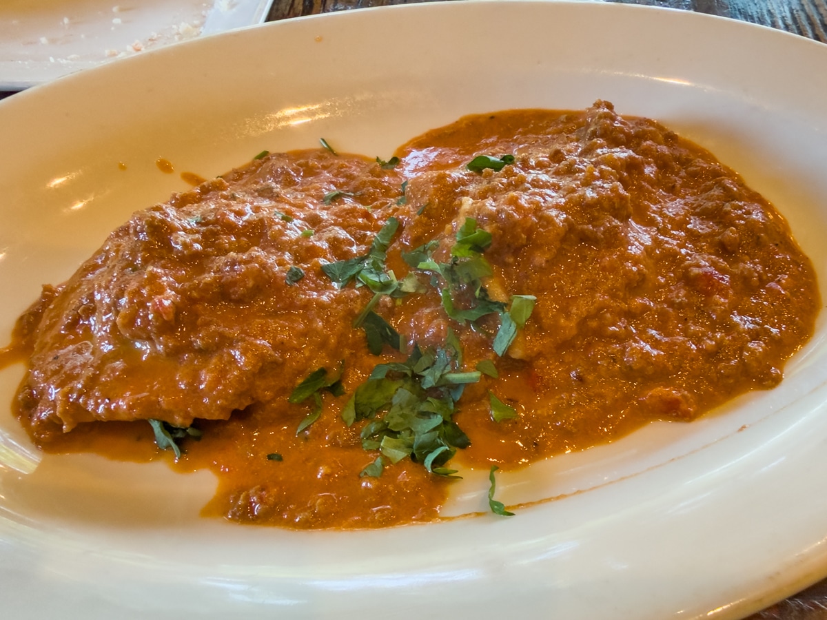 Cicciotti's ravioli with meat sauce