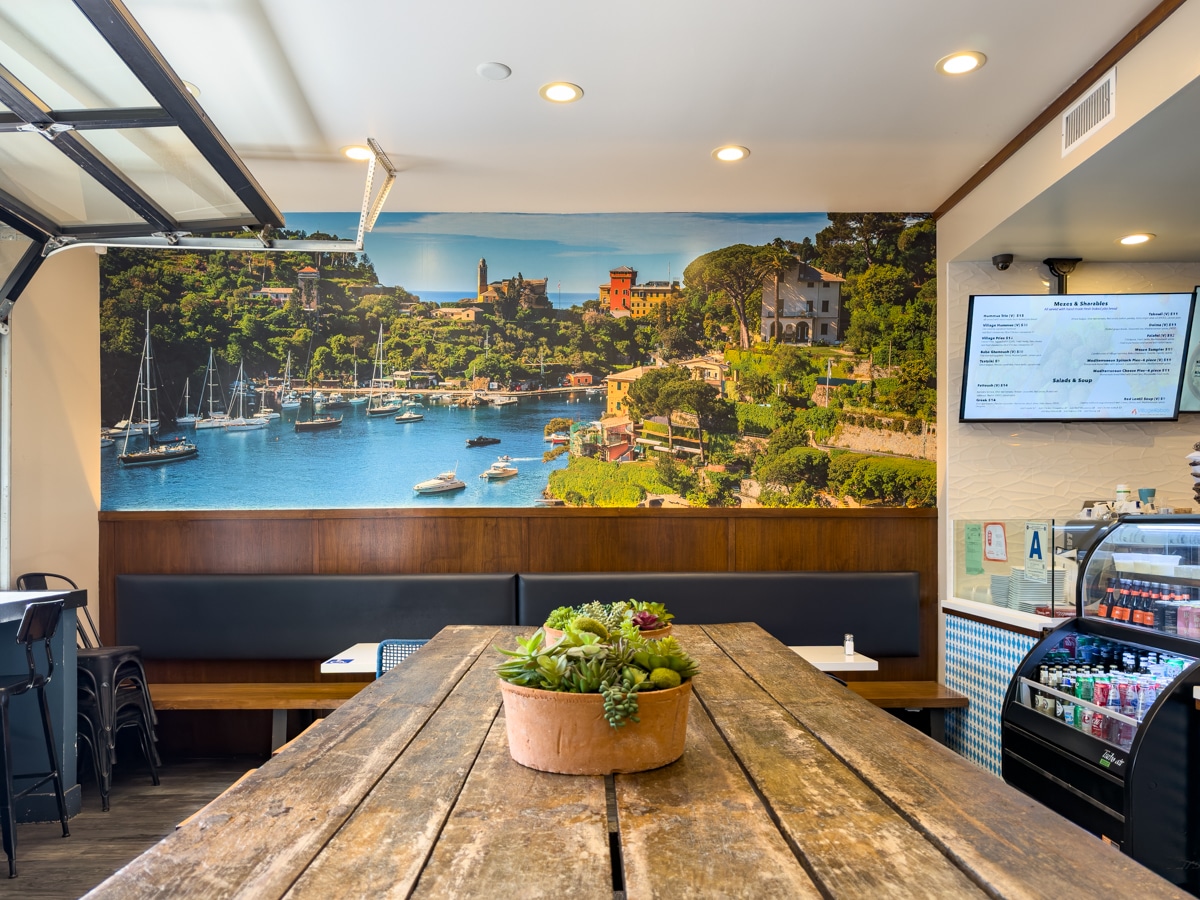 Village Kabob dining room on the Carlsbad Food Tour