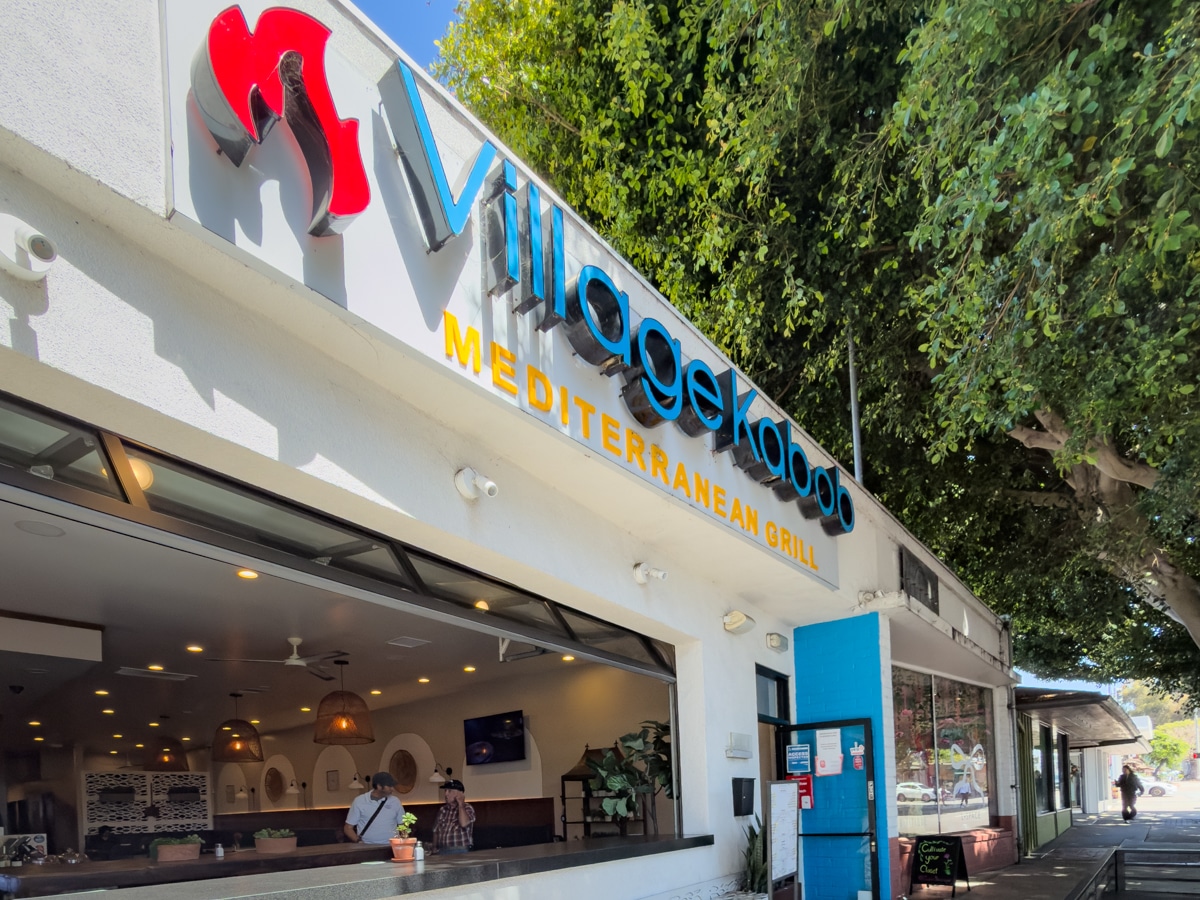 Village Kabob entrance on the Carlsbad Food Tour