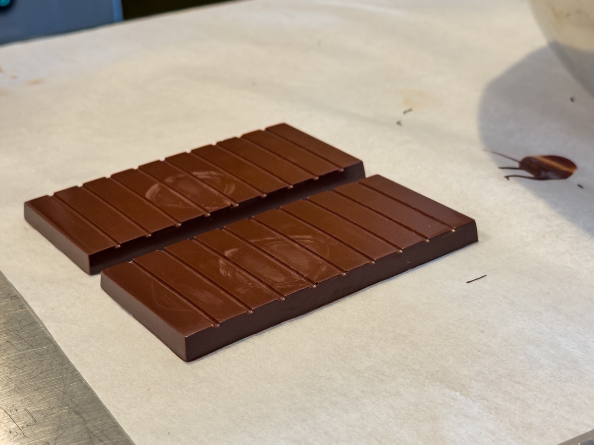 Finished chocolate bars at Seahorse Chocolate