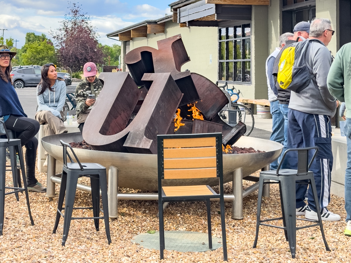 Crux fireplace in the yard
