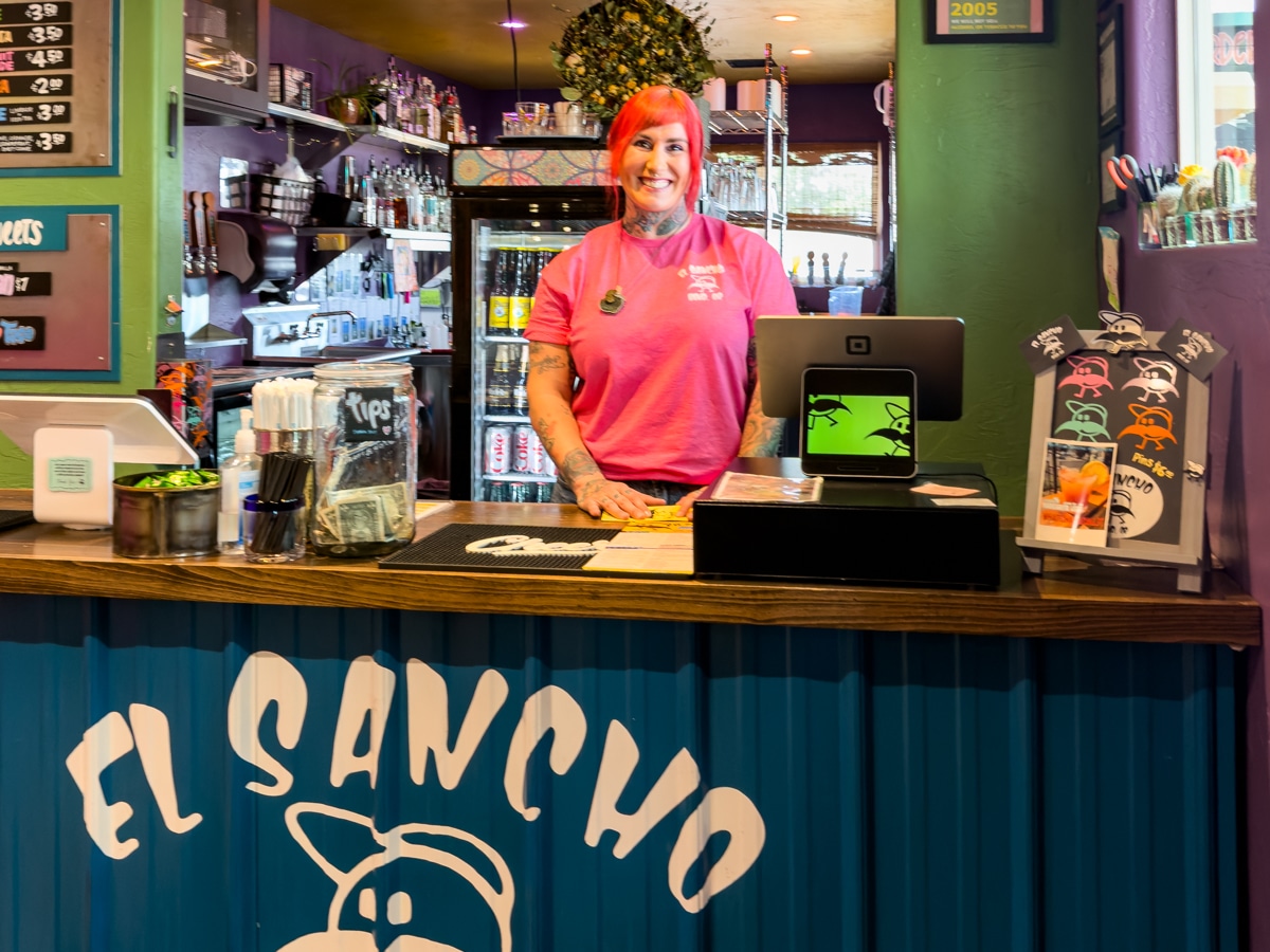 El Sancho Taco Shop ordering station. Great place to eat and drink in Bend.