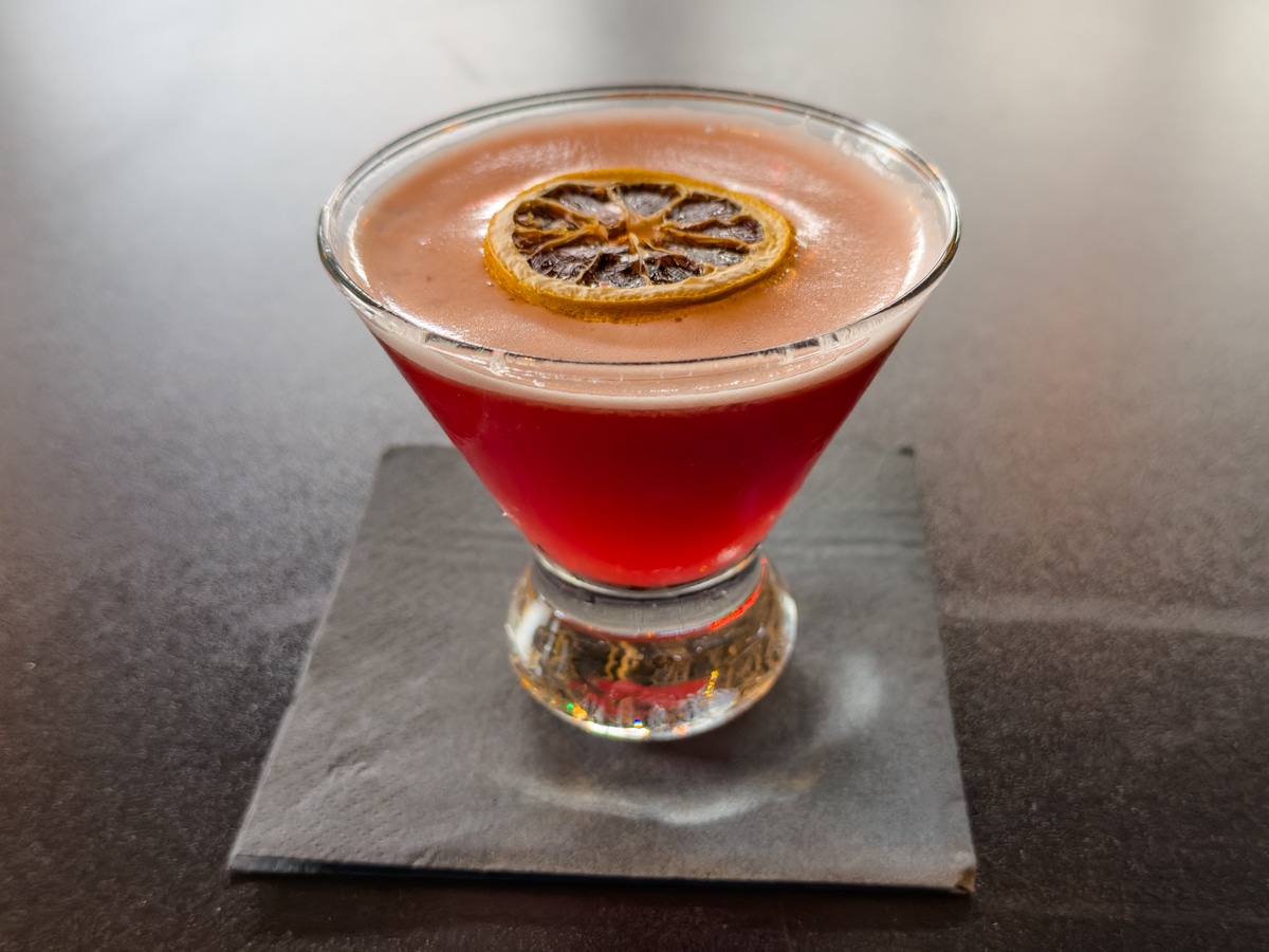 The Beetnik signature cocktail at Dogwood. Great place to eat and drink in Bend.