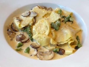 Puglia, Italy style pasta asparagus and mushrooms